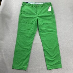 Polo Ralph Lauren Pants Mens 36x30 Green Chino Straight Fit Twill Preppy
